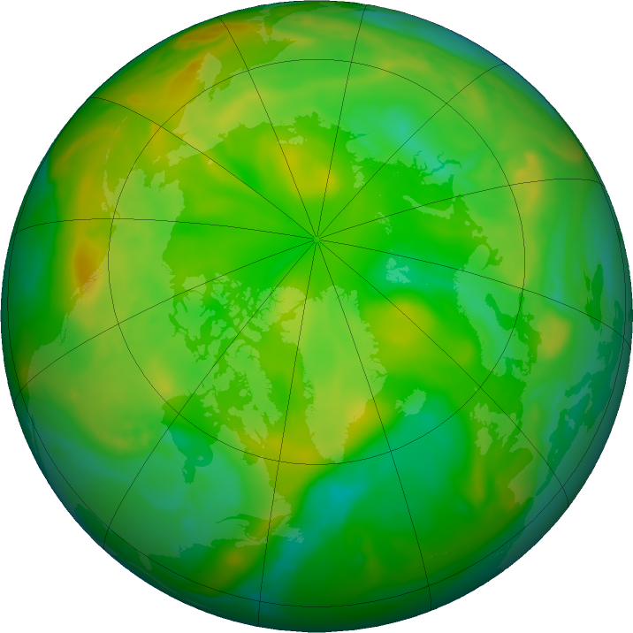 Arctic ozone map for 21 June 2022